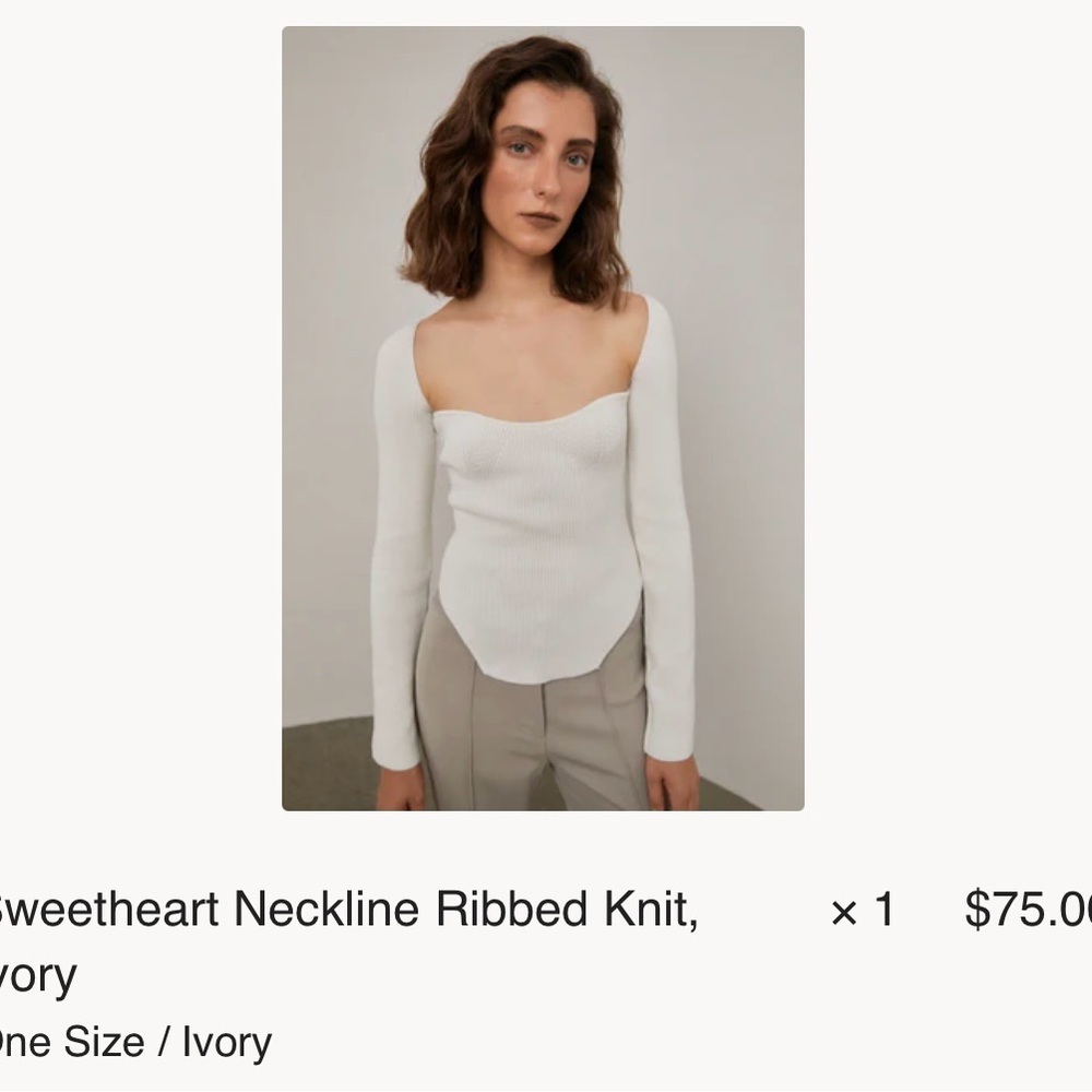 Source Unknown Ribbed Knit Top